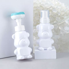 400ml foam hand sanitizer bottle cute bear children Mu Si foam bottle pet plastic bottle.