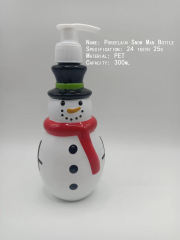 Manufacturer Shower Gel Doll Bottle Children Cute Cartoon Snowman Plastic Shampoo Christmas Bottle For Christmas Gifts