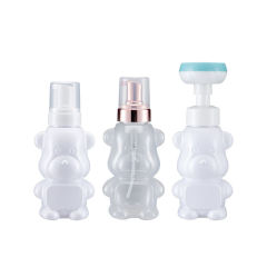 400ml foam hand sanitizer bottle cute bear children Mu Si foam bottle pet plastic bottle.