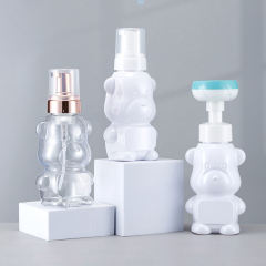 400ml foam hand sanitizer bottle cute bear children Mu Si foam bottle pet plastic bottle.