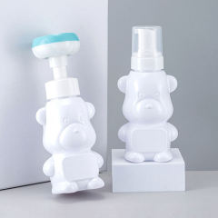 400ml foam hand sanitizer bottle cute bear children Mu Si foam bottle pet plastic bottle.