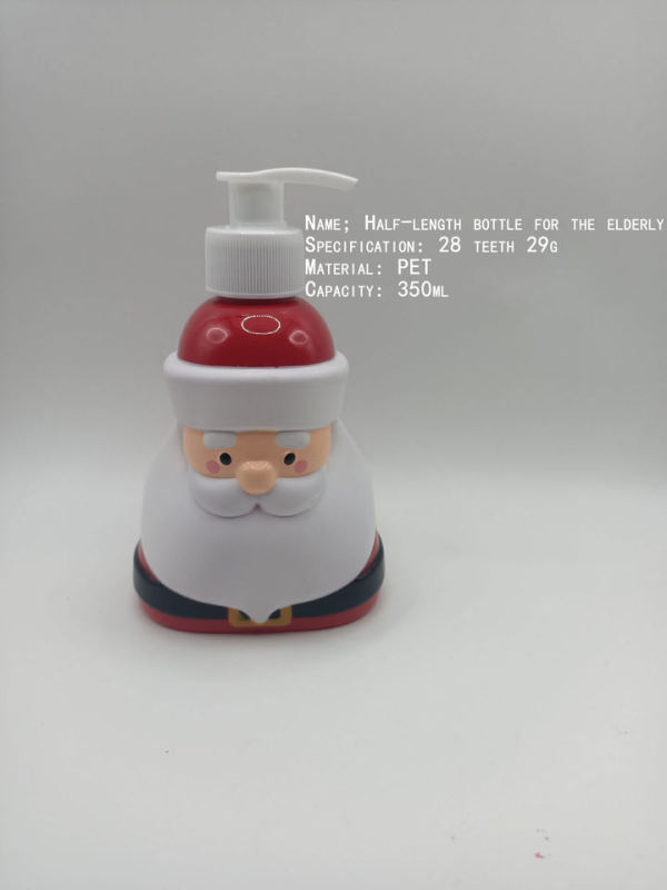 Manufacturer Shower Gel Doll Bottle Children Cute Cartoon Snowman Plastic Shampoo Christmas Bottle For Christmas Gifts