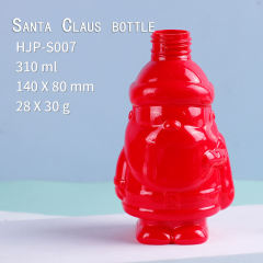Plastic pet Christmas snowman bottle children's cartoon doll shampoo and bath lotion bottle portable shaped beverage bottle