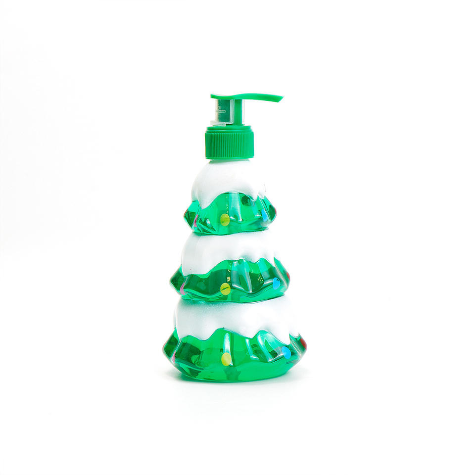 300ml green variety of styles can choose PET plastic cartoon Christmas tree shampoo bath lotion bottle