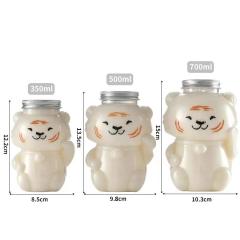 New design Wholesale Christmas Snowman Milk Tea Cup Plastic Bottle Special milk tea bottle