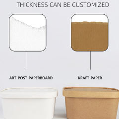 Hot kraft paper lunch box bento fried chicken box rectangular fast food bento takeaway packaging