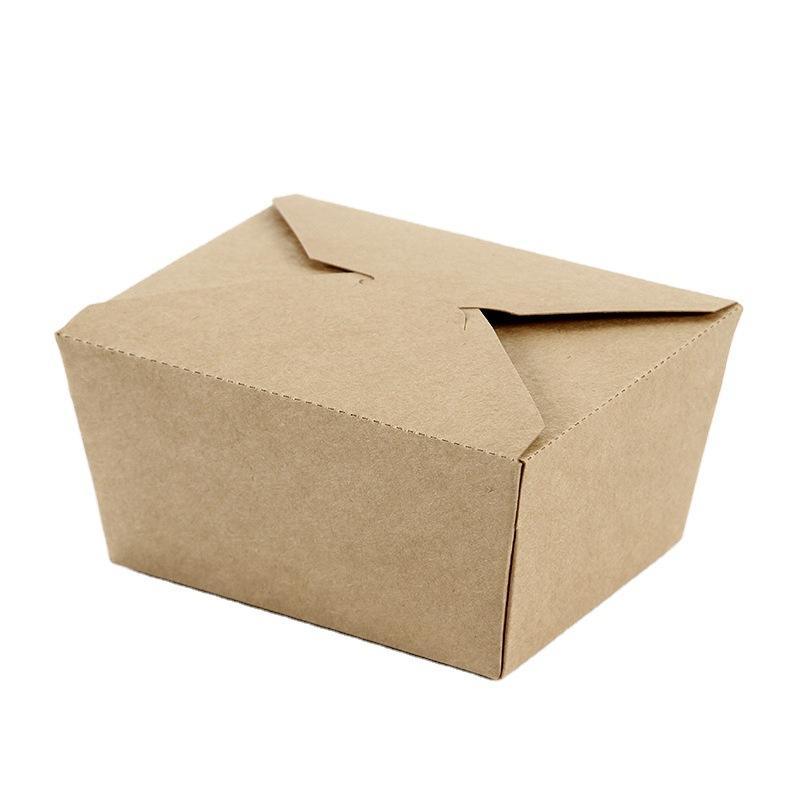 Customized environmental protection kraft paper lunch box takeaway oil-proof food kraft paper box