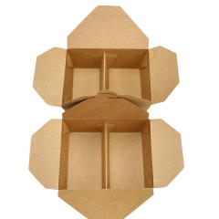 Disposable Takeaway Food Containers Brown Kraft Paper Take Out Food Lunch Boxes For Salad Sushi