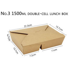 Disposable Takeaway Food Containers Brown Kraft Paper Take Out Food Lunch Boxes For Salad Sushi