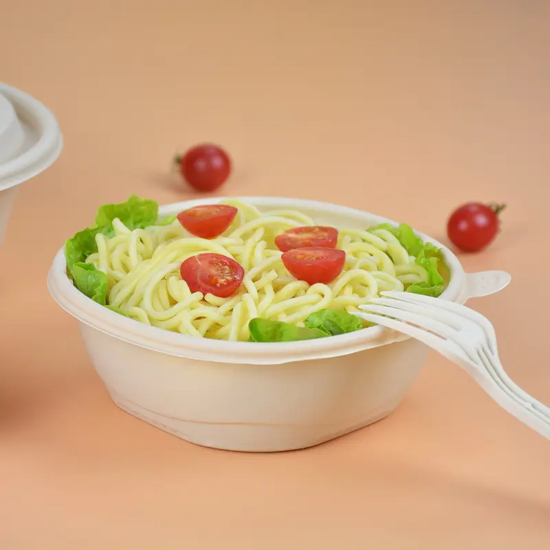 new arrival eco-friendly biodegradable cornstarch corn starch disposable bowl with lid