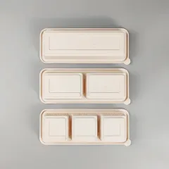 Disposable food container biodegradable corn starch food container microwave oven take-away food packaging container with cover