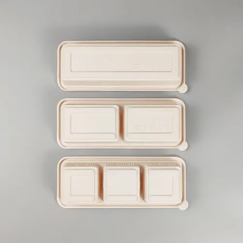 Disposable food container biodegradable corn starch food container microwave oven take-away food packaging container with cover