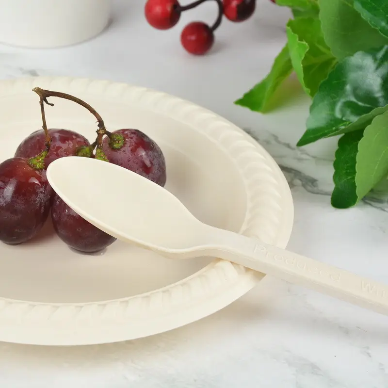 Factory supply fork ecological biodegradable compostable tableware disposable 100% biodegradable cutlery.