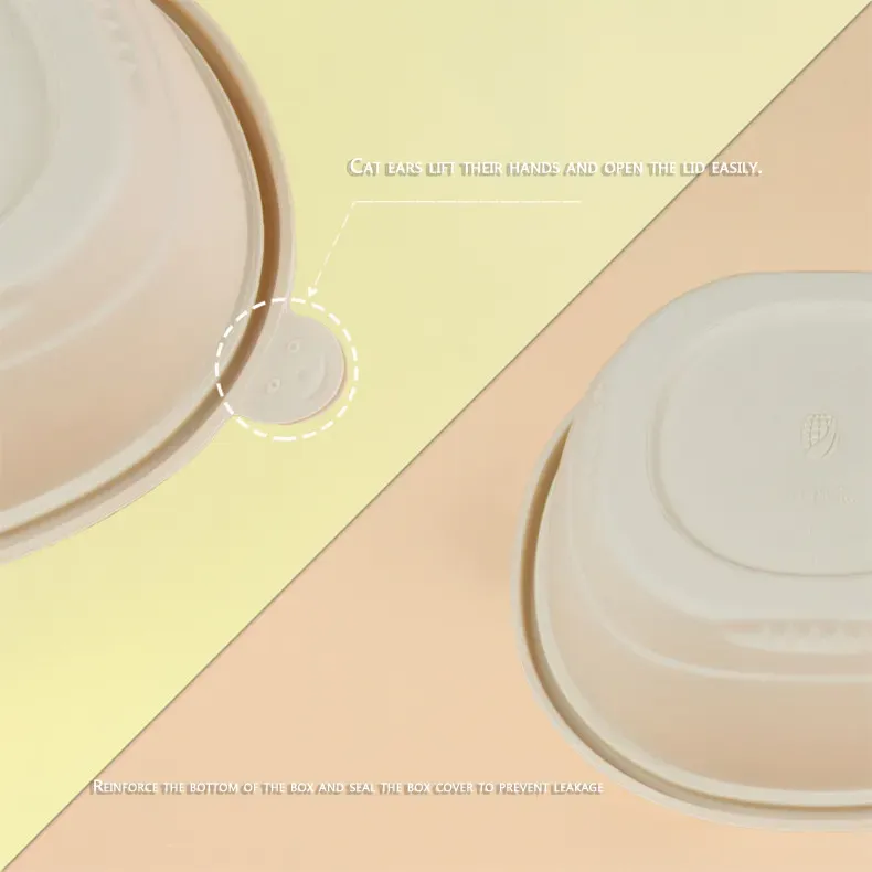 new arrival eco-friendly biodegradable cornstarch corn starch disposable bowl with lid