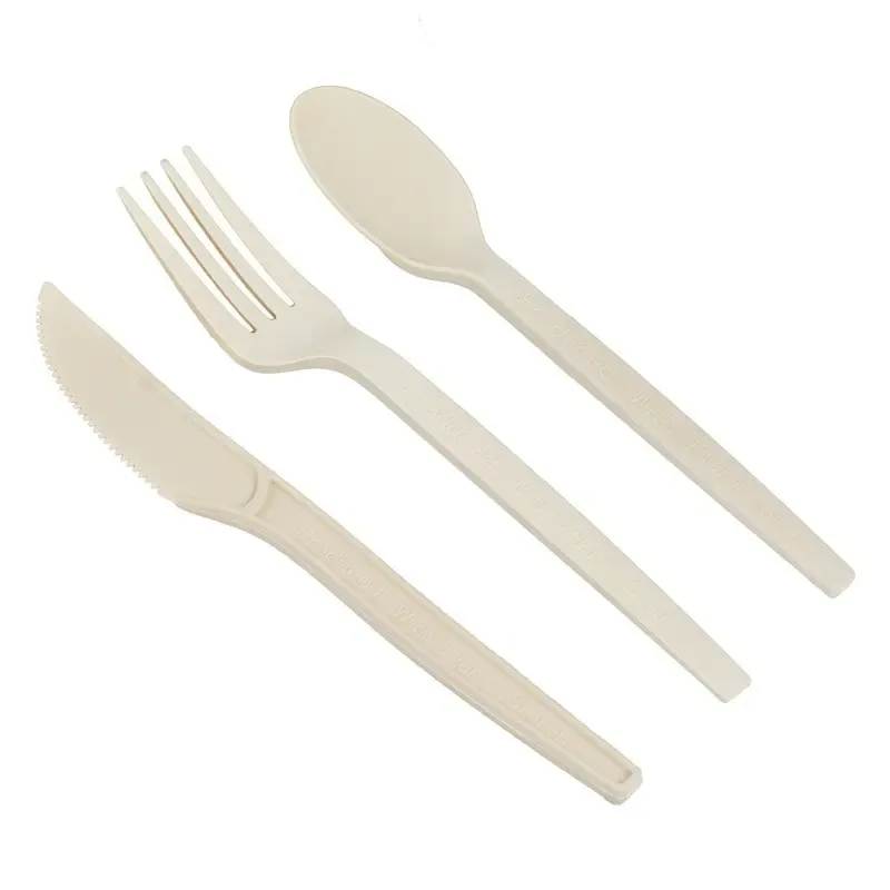 Factory supply fork ecological biodegradable compostable tableware disposable 100% biodegradable cutlery.