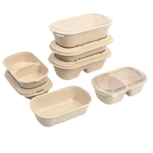 wheat straw material Lunch Box Environmentally Friendly Degradable fast food box