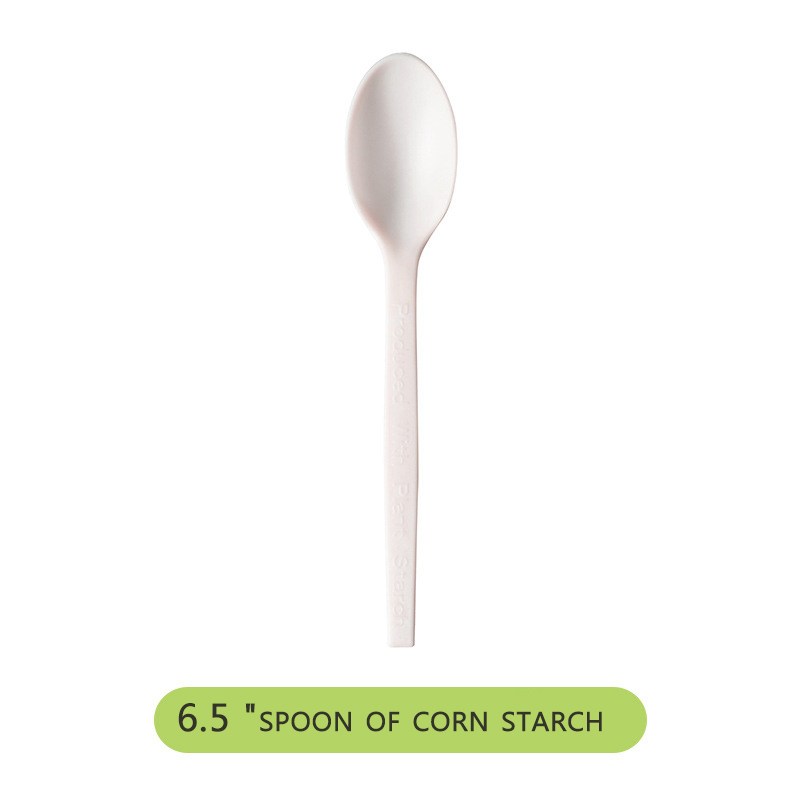 Factory supply fork ecological biodegradable compostable tableware disposable 100% biodegradable cutlery.