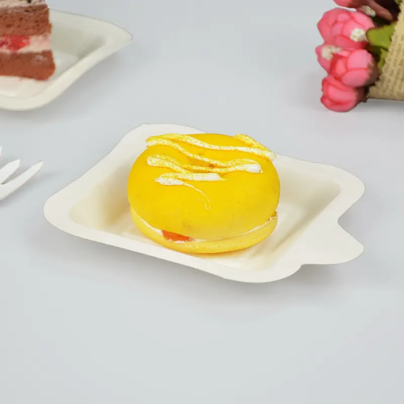 Brand-new 6-inch disposable compostable biodegradable paper cake tray