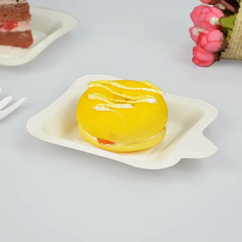 Brand-new 6-inch disposable compostable biodegradable paper cake tray