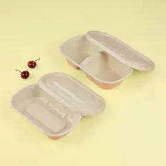 wheat straw material Lunch Box Environmentally Friendly Degradable fast food box