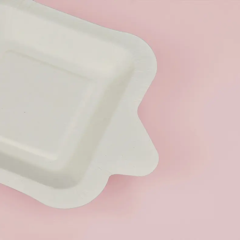 Brand-new 6-inch disposable compostable biodegradable paper cake tray