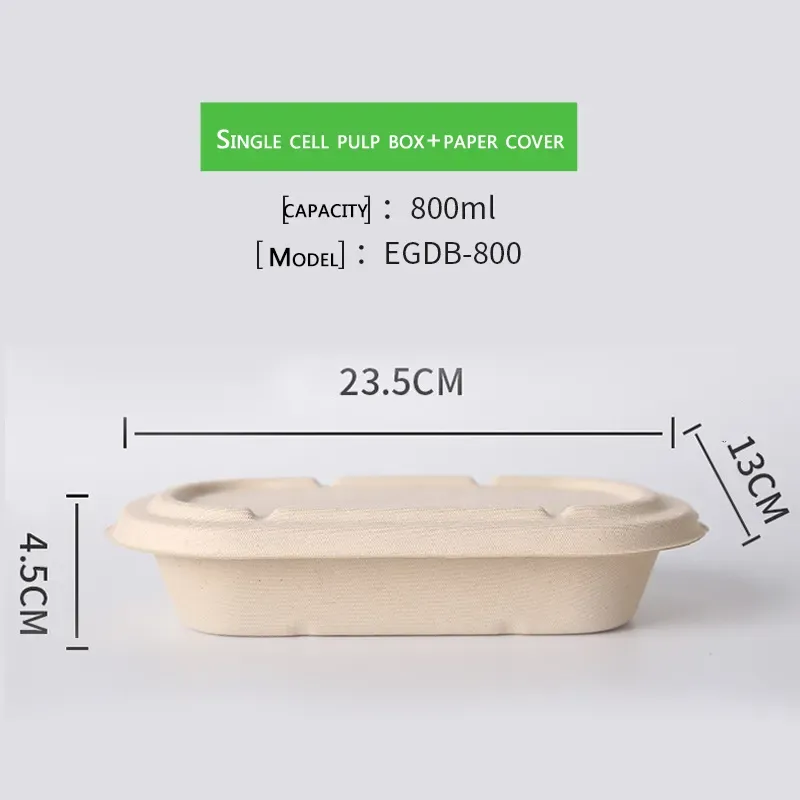wheat straw material Lunch Box Environmentally Friendly Degradable fast food box