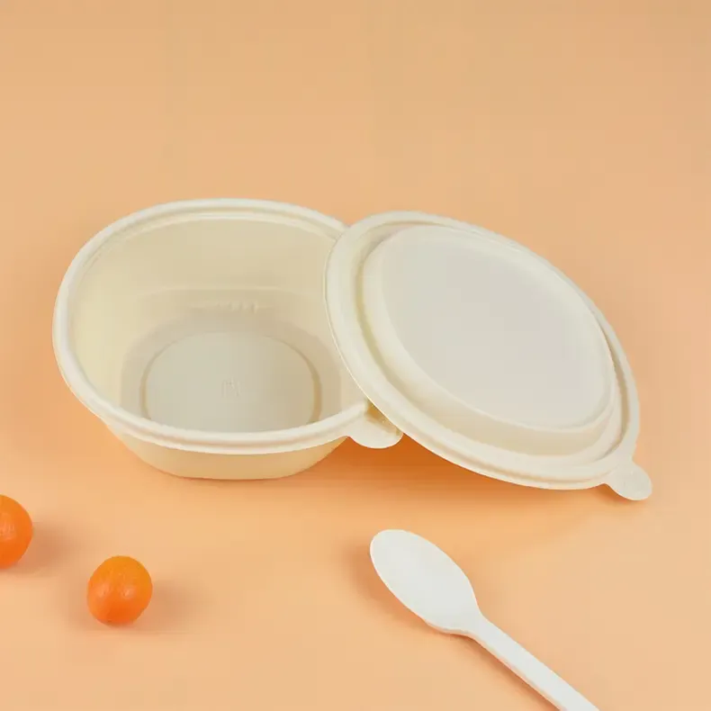 new arrival eco-friendly biodegradable cornstarch corn starch disposable bowl with lid