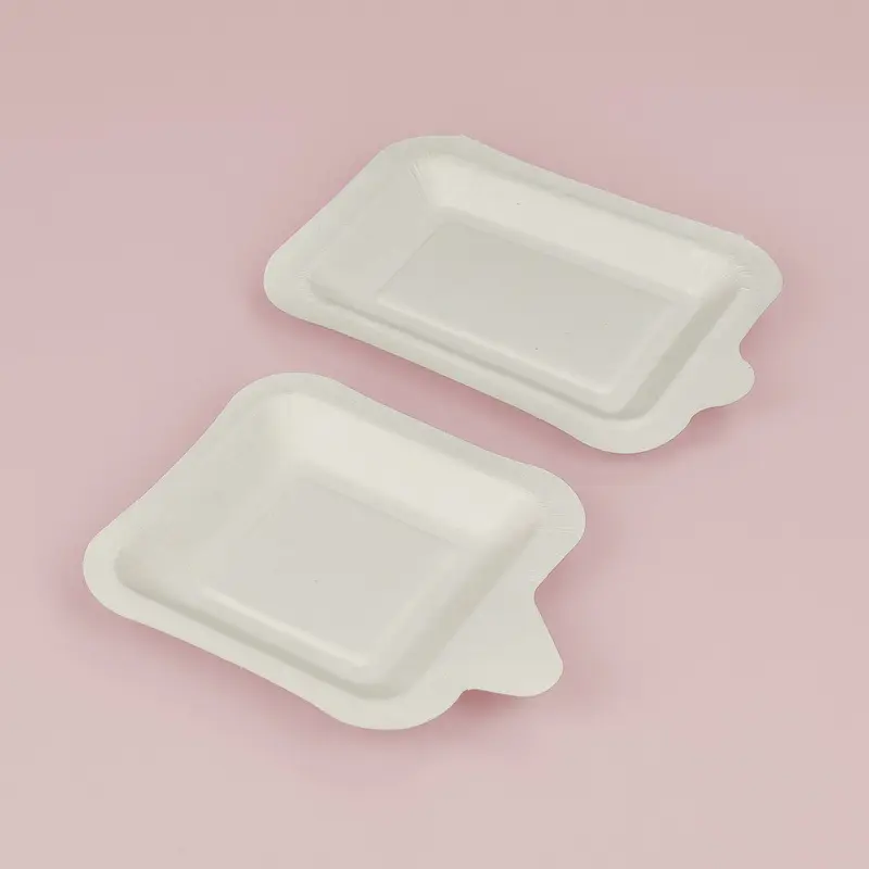 Brand-new 6-inch disposable compostable biodegradable paper cake tray
