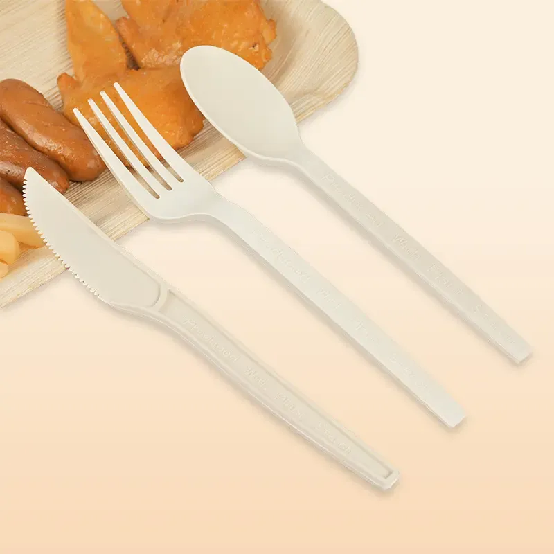 Factory supply fork ecological biodegradable compostable tableware disposable 100% biodegradable cutlery.