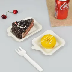 Brand-new 6-inch disposable compostable biodegradable paper cake tray