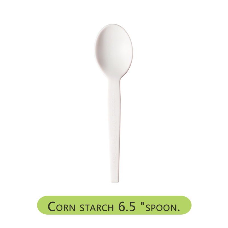 Factory supply fork ecological biodegradable compostable tableware disposable 100% biodegradable cutlery.