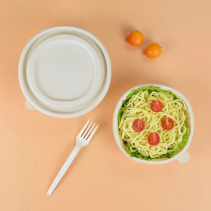 new arrival eco-friendly biodegradable cornstarch corn starch disposable bowl with lid