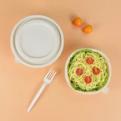 new arrival eco-friendly biodegradable cornstarch corn starch disposable bowl with lid