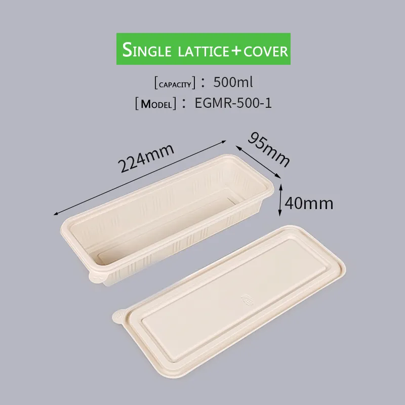 Disposable food container biodegradable corn starch food container microwave oven take-away food packaging container with cover