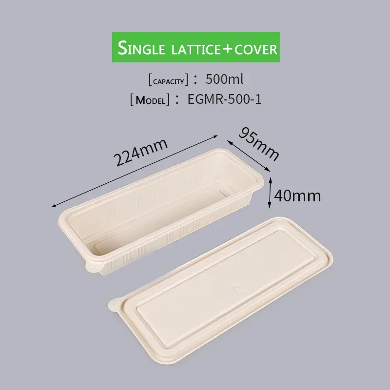 Disposable food container biodegradable corn starch food container microwave oven take-away food packaging container with cover