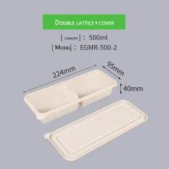 Disposable food container biodegradable corn starch food container microwave oven take-away food packaging container with cover