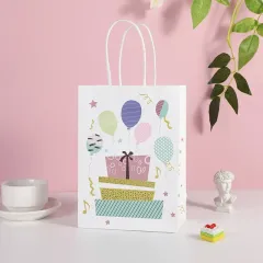 New birthday cowhide handbag cartoon shopping paper bag gift bag packaging spot wholesale