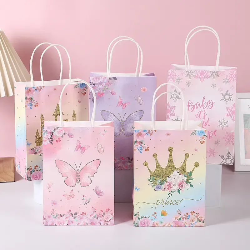 Hot selling Kraft Bags Shopping Bags DIY Multifunction Recyclable Paper Bag With Handles customized size logo