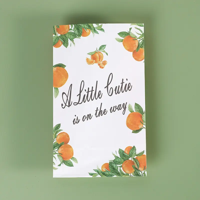 Best selling gift bags cartoon cute fruit white cowhide cross-border paper bags holiday gifts simple gift bags