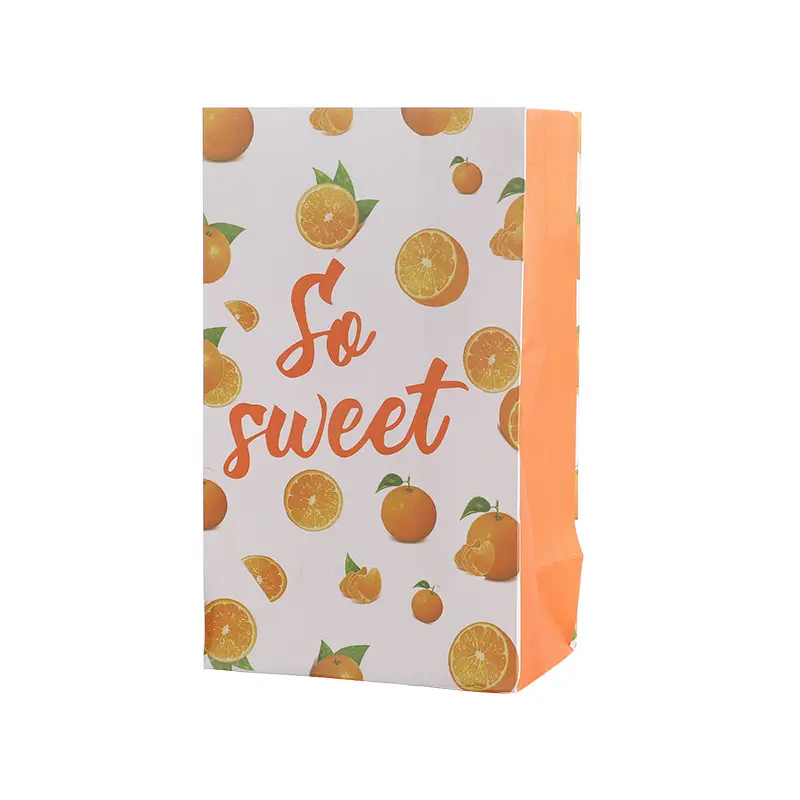 Best selling gift bags cartoon cute fruit white cowhide cross-border paper bags holiday gifts simple gift bags