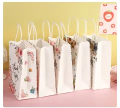 Sell well brown kraft paper bags Customised Recycled Brown Kraft Paper Bag With Twisted/Flat Handle