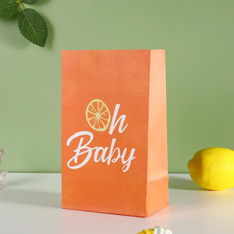 Best selling gift bags cartoon cute fruit white cowhide cross-border paper bags holiday gifts simple gift bags