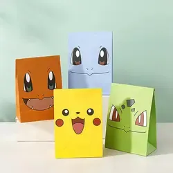 Wholesale Cartoon series printed cartoon gift Paper bag white Kraft paper large capacity flat mouth paper bag gift Packaging bag