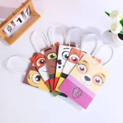 Cartoon cute paper packaging gift bag candy paper birthday gift bag with handle