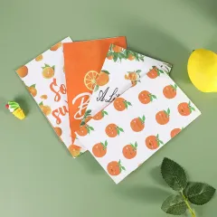 Best selling gift bags cartoon cute fruit white cowhide cross-border paper bags holiday gifts simple gift bags