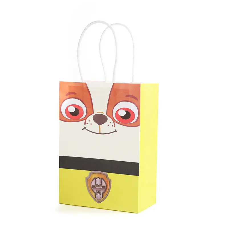 Cartoon cute paper packaging gift bag candy paper birthday gift bag with handle