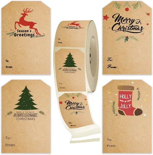Wholesale explosion package stickers Christmas gift series decorative stickers
