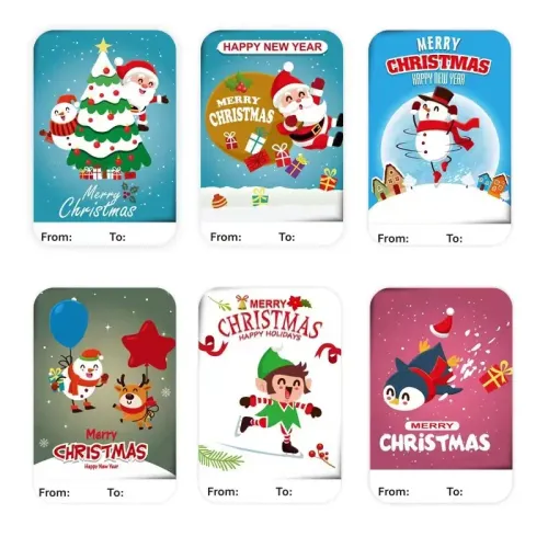 Christmas cartoon Christmas gift stickers labels decorative stickers online stickers