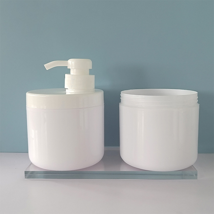 PP 500ml single layer round press pump conditioner shampoo lotion bottle shower gel sub-bottle