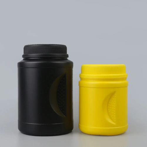 PE Round Custom High-Capacity Plastic Protein Powder Container With Lid Hand-Held Jar